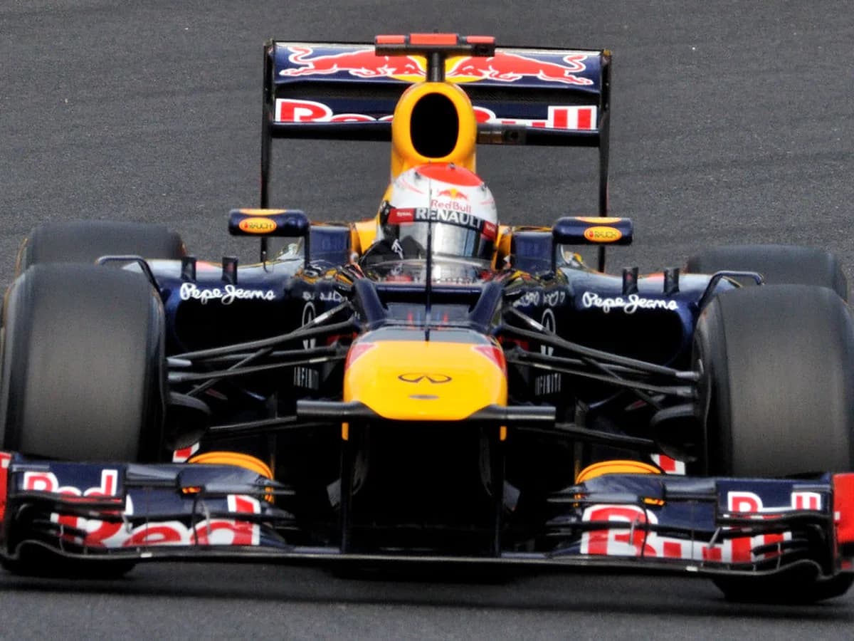 F1 car on track during a Grand Prix race
